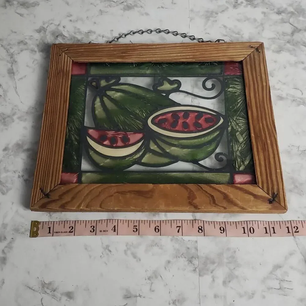 Vintage Glass Picture Watermelon‎ Wall Decor